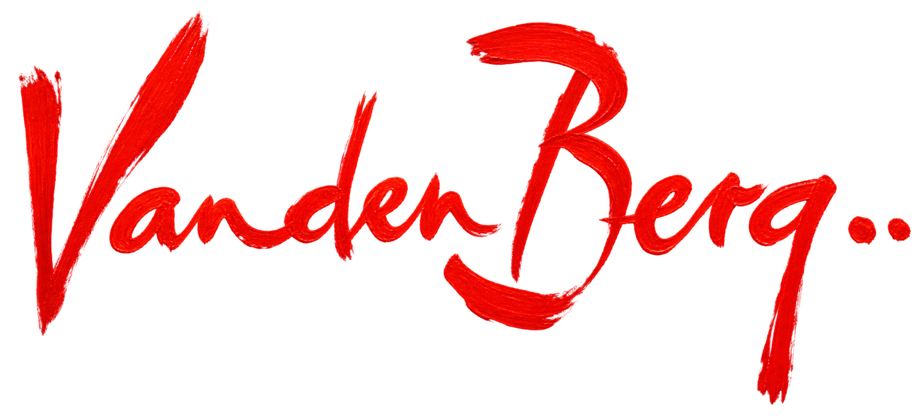 Riaan van den Berg's handwritten red Van den Berg signature